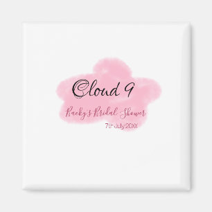Wolken neun rote Pastell-Junggesellinnenabschied N Magnet