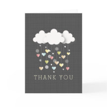 Wolken + neutrale Hitze Baby Dusche Vielen Dank