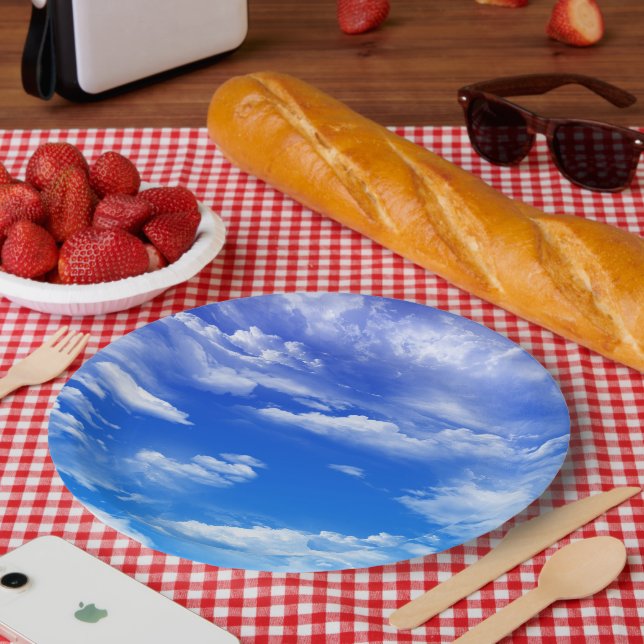Wolken Pappteller (Picknick)