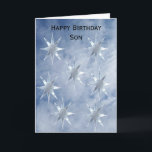 Wolken Personalisiert Son Birthday Karte<br><div class="desc">Grußkartenwolke mit Sternen bei Geburtstagskarte. Passen Sie diese Geburtstagskarte mit jedem beliebigen Text an und lassen Sie sie dann ausdrucken und an Sie senden oder laden Sie sie sofort auf Ihr Mobiltelefon herunter. Wenn Sie Hilfe bei der Anpassung benötigen, kontaktieren Sie uns über den Link auf dieser Seite. Cloud-Design personalisiert...</div>