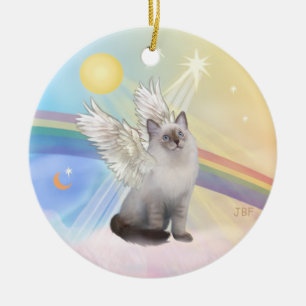 Wolken - Ragdoll-Katz Engel Keramikornament