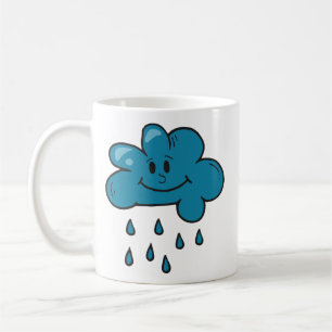 Wolken-Regen-Zeichnungsillustration   Wetter & Nat Kaffeetasse