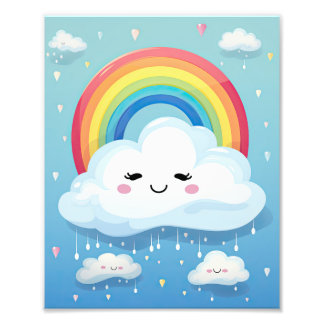 Wolken-Regenbogen Fotodruck