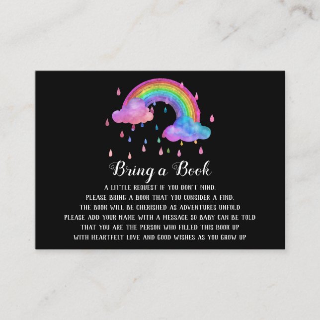 *~* Wolken Regentropfen Regenbogen bringen Buch Begleitkarte (Vorderseite)