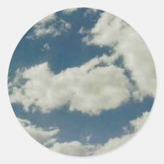 Wolken Runder Aufkleber