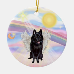Wolken - Schipperke Engel Keramikornament