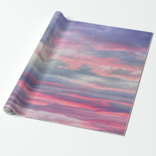 Wolken Schöne rosa blaue gestrichene Himmel Geschenkpapier