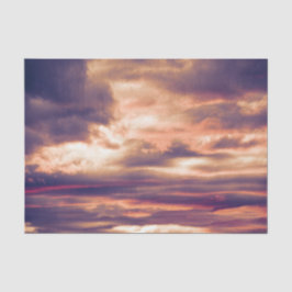 Wolken Schöner Sonnenuntergang Orange Lila Sky Seidenpapier