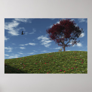Wolken segeln vorbei Druck Poster