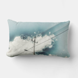 Wolken Sky Lamp Pole Minimalismus Throw Kissen