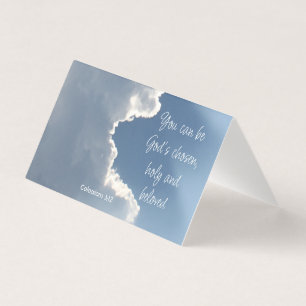 Wolken Sonnenlicht Kol 3: 12, Evangelisationskarte