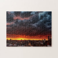 Wolken, Sonnenuntergang und Rot