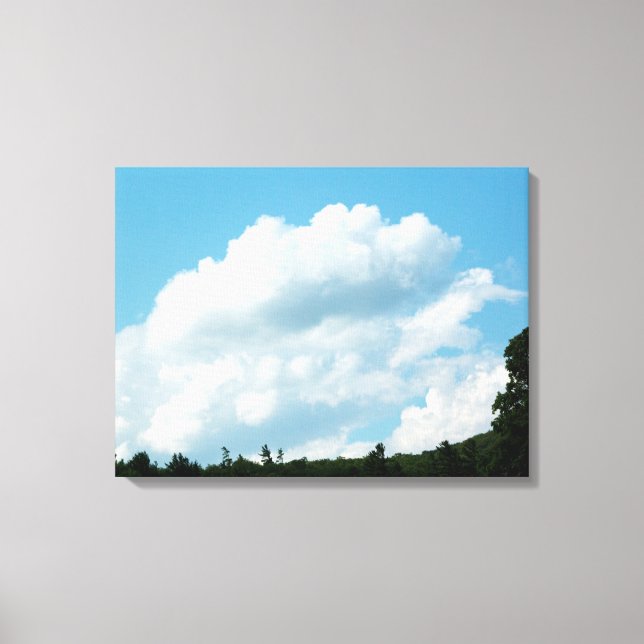 Wolken treffen Bäume Leinwanddruck (Vorderseite)