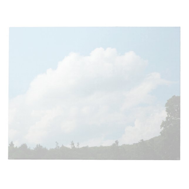 Wolken treffen Bäume Notizblock (Vorderseite)