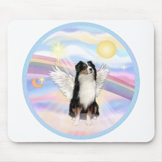 Wolken - Tri Color Australian Shepherd Mousepad (Vorne)