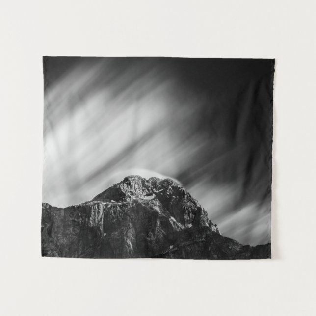 Wolken über dem Berg Mangart Wandteppich (Vorderseite (Horizontal))