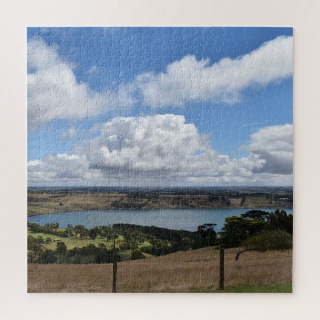 Wolken über dem Gnotuk-See Camperdown Jigsaw Puzzl Puzzle (Vertikal)