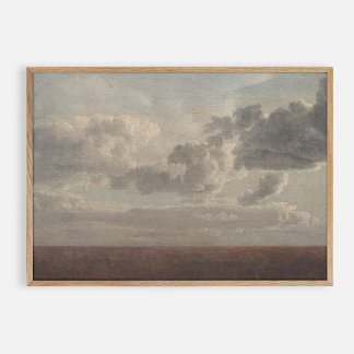 Wolken über dem Meer, Vintag Poster