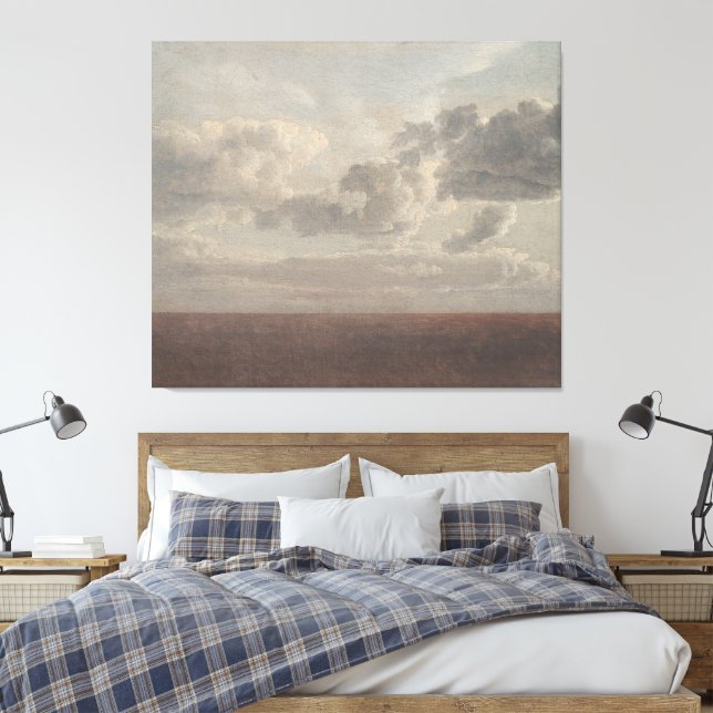 Wolken über dem Meer, Vintages Öl Leinwanddruck (Insitu (Schlafzimmer))