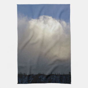 Wolken über dem Rücken Geschirrtuch