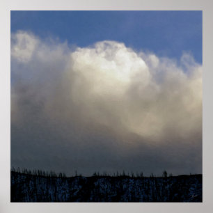 Wolken über dem Rücken Poster