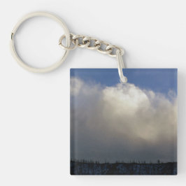 Wolken über dem Rücken Schlüsselanhänger
