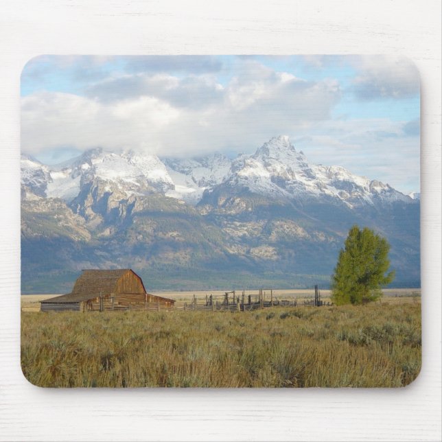 Wolken über den Teton Bergen Mousepad (Vorne)