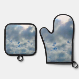 Wolken über einem Park Ofenhandschuh & Topflappen-Set