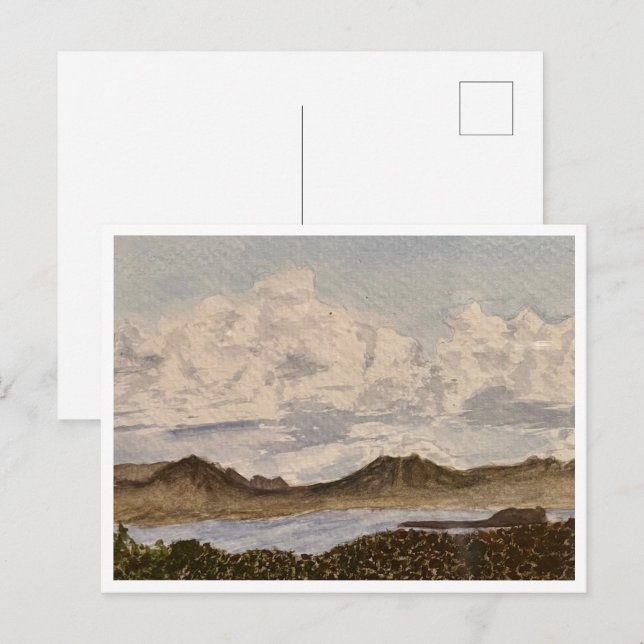 Wolken über Mono Lake Postkarte (Vorne/Hinten)