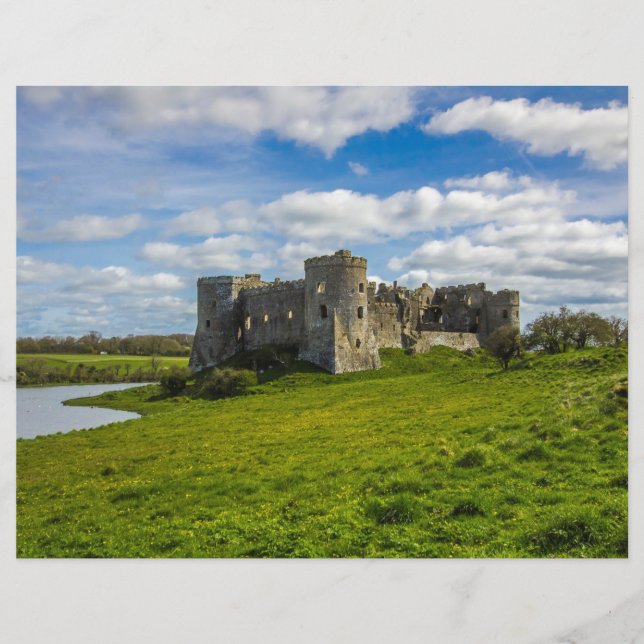 Wolken über Schlosspapier von Carew Castle (Vorderseite)