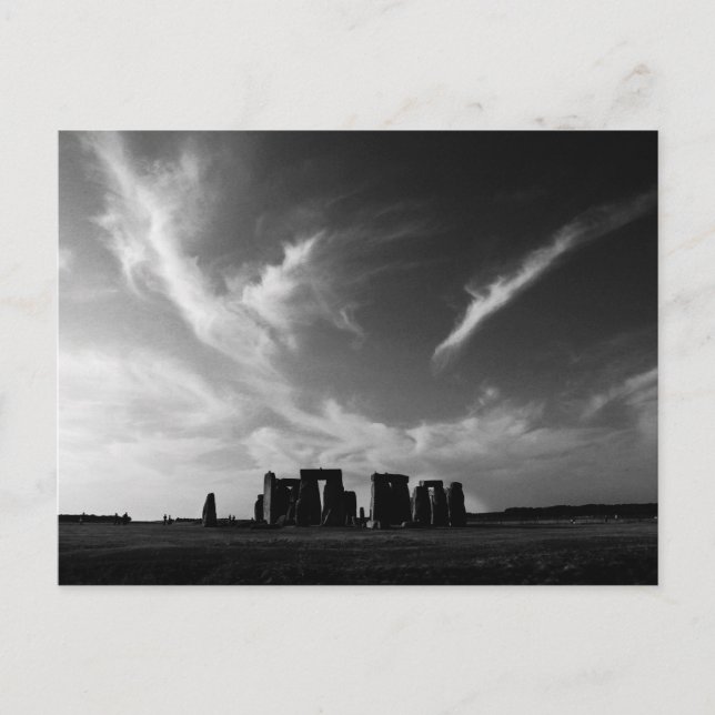 Wolken über Stonehenge Postkarte (Vorderseite)