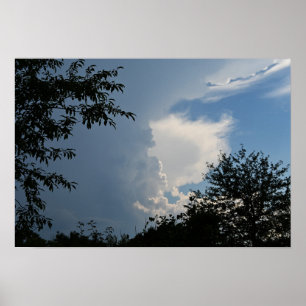 Wolken und Baumposter Poster