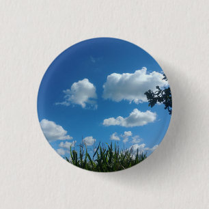 Wolken und blauer Himmel Button