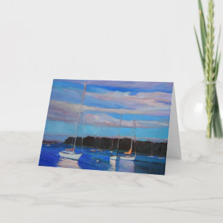 Wolken und Boote am Sonnenuntergang Karte