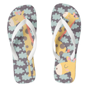 Wolken und Giraffen Flip Flops