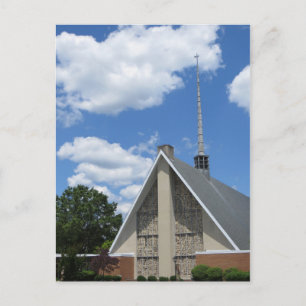 Wolken und Kirche Postkarte