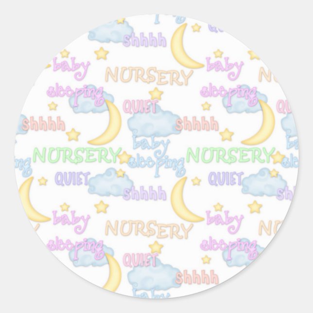 Wolken und Moon Baby Theme Sticker (Vorderseite)