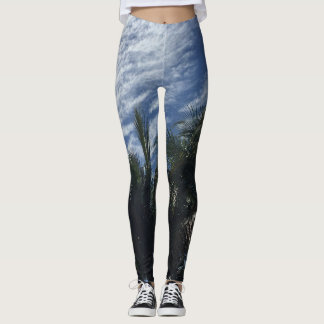 Wolken und Palmen Leggings