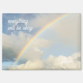 Wolken und Regenbogen, träumerisch und optimistisc Magnet