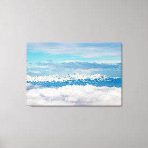 Wolken und Schneeberg Triglav Leinwanddruck