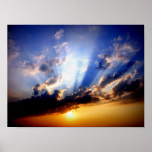 Wolken und Sonnenschein Poster