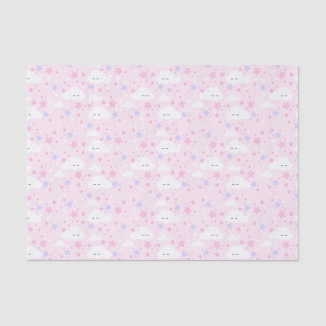 Wolken und Sterne Seidenpapier (Vorderseite)