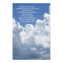 Wolken und Summer Sky Vermisst Sie Gedicht