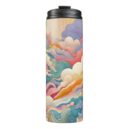 Wolken und Wellen Thermosbecher