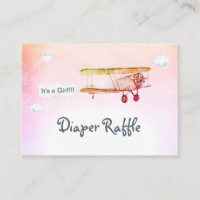 *~* Wolken Vintages Flugzeug Banner Baby Diaper Ra