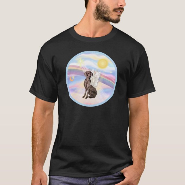 Wolken - Weimaraner Engel T-Shirt (Vorderseite)