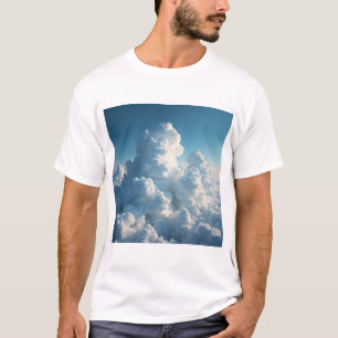 Wolken, weiße blaue Farben T-Shirt