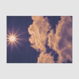 Wolken White Blue Sky Schöner Sonnenuntergang Seidenpapier