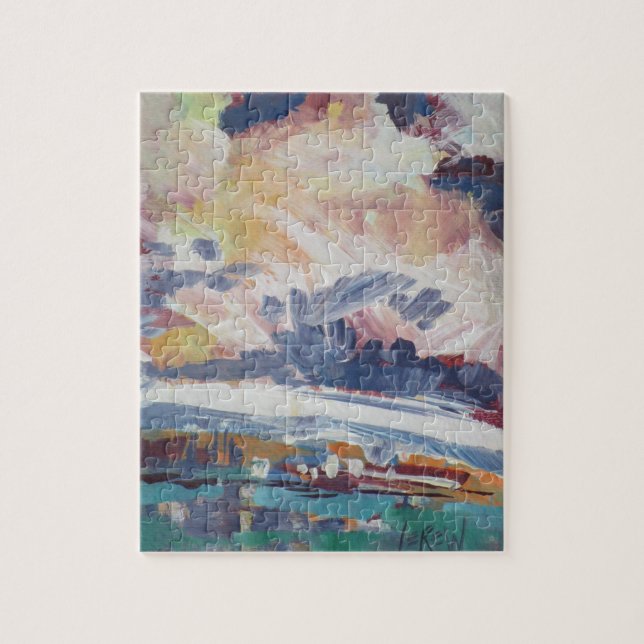 Wolkenbau-Gemälde / Künstler Larry Lerew Puzzle (Vertikal)