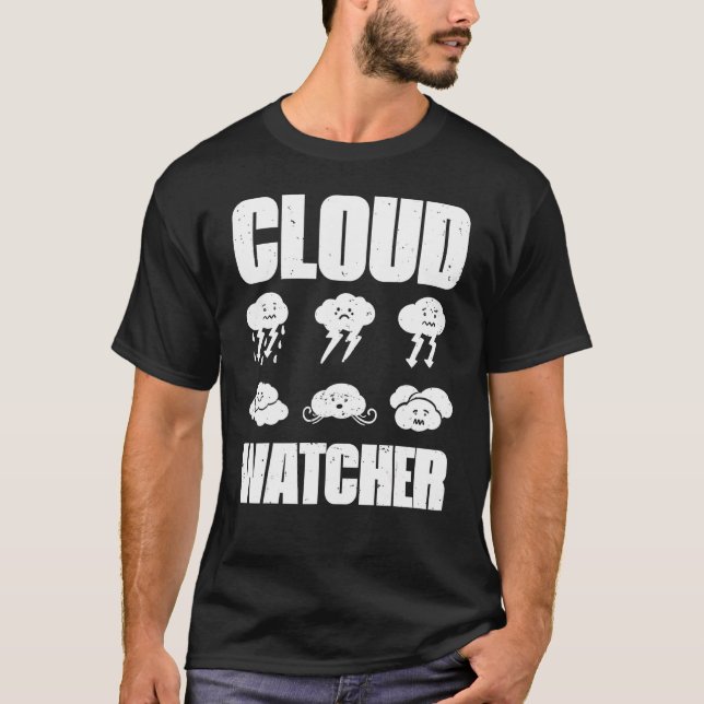 Wolkenbeobachter Wetter Wetterwettermeteorologe fü T-Shirt (Vorderseite)